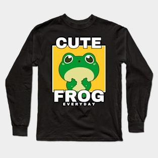 Cute Frog Long Sleeve T-Shirt